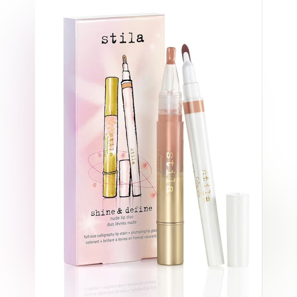 *NIB* Stila Shine & Define Nude Lip Duo- "Honey/Hillary" ($49 Value)